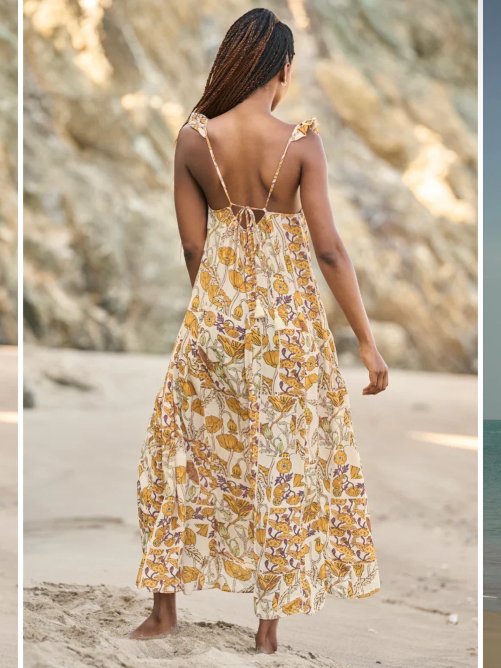 Maaji Magdeline Floral Midi Sundress Tie Back Viscose S Made In Colombia Beach - Picture 4 of 12